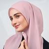 New Magnetic Buckle Instant Chiffon Hijab Large Size Ready To Wear Long Shawl Plain Solid Color Headscarf For Women