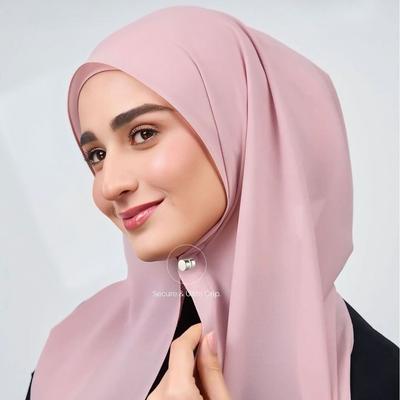 Neuer magnetischer Verschluss Sofort Chiffon Hijab Große Größe Fertig zum Tragen Langes Schal Einfarbiges Kopftuch Für Frauen