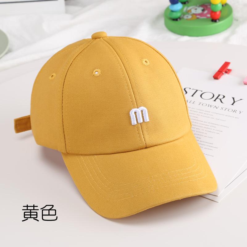 Hat Parent-child Simple M Letter Embroidery Baseball Cap Spring and Summer Sun Protection Breathable Tide Baby Cap