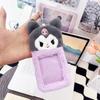 "Cute Cartoon Plush ID Card Holder Keychain for Work or Photo Cards"