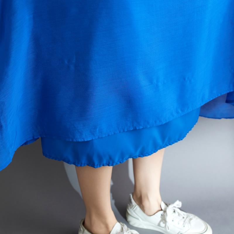 DIMANAF New 2025 Plus Size Summer Dress Women Solid Basic Vintage Casual Hooded Dress Loose Dress Maxi