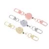 Retractable Badge Key Holder Badge Reel Anti-theft Metal Easy-to-pull Buckle Rope Elastic Keychain Key Ring Accessories