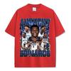 Retro Anthony Print Short Sleeve Vintage Washed Heavyweight T-Shirt