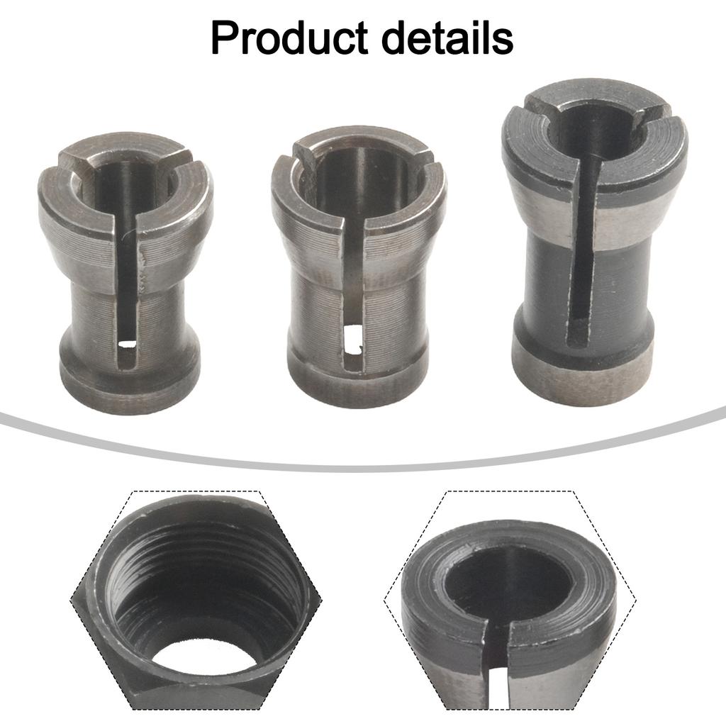 Router Collet Adapter Engraving Machine Chuck For DIY Projects Carbon Steel Easy To Use High Hardness High Strength