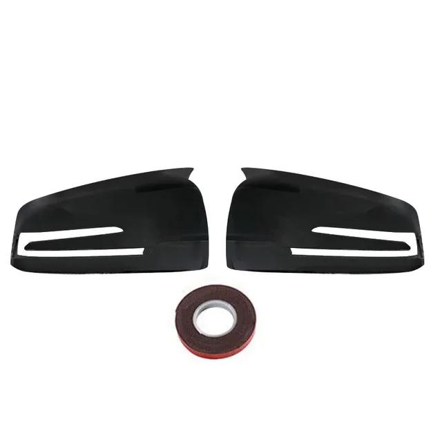 

For Mercedes Benz W176 W246 W212 W204 C117 X156 X204 W221 A B C E S CLA GLA GLK Class Car Rearview Side Mirror Cover Wing Cap Gloss Black