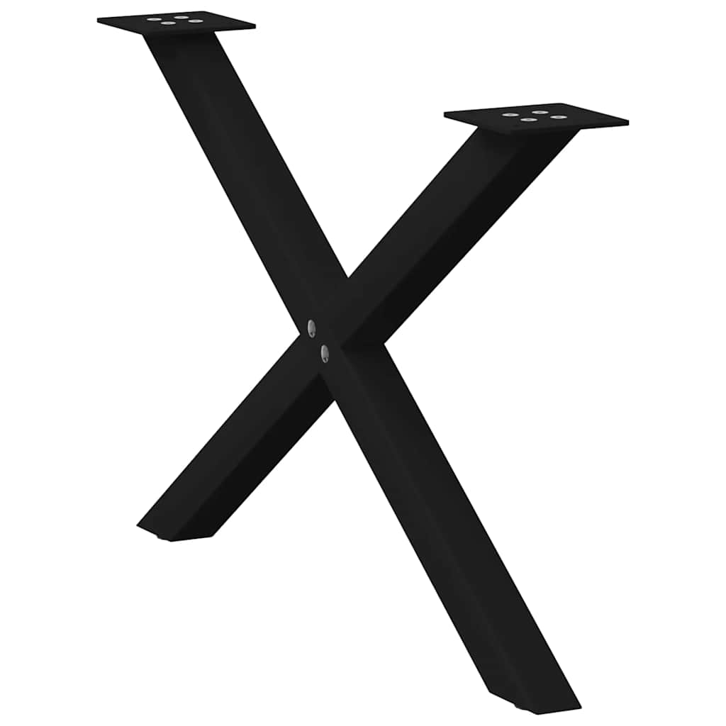 Vidaxl Nogi Do Stolika Kawowego W Kształcie Litery X 2 Szt Czarne Stal