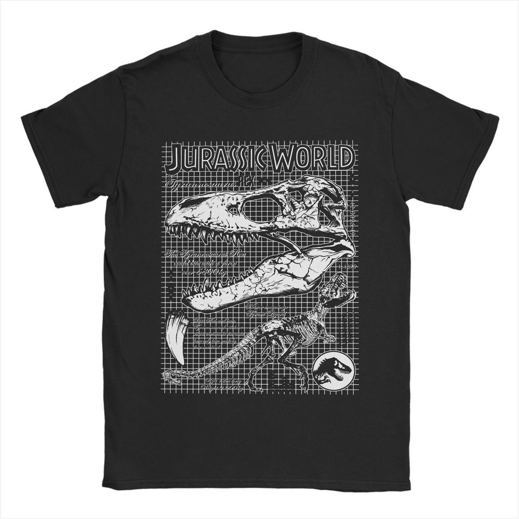 Men Women's Blue Jurassic Park Logo T Shirt  Cotton Clothing Awesome Short Sleeve Round Neck Tee Shirt Adult T-Shirt