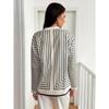 Fashion Cardigan Striped Shirt Autumn and Winter New Women's Long Sleeved Elegant Shirt