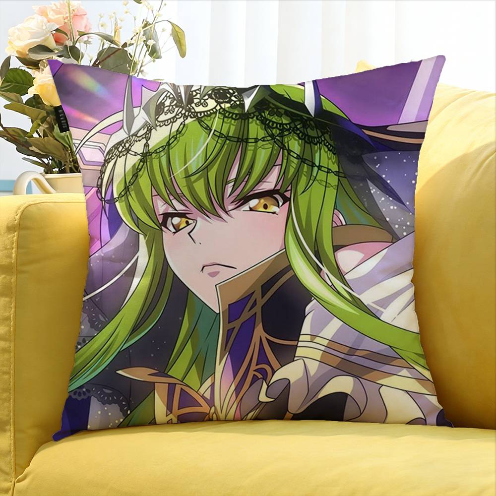 Anime C-Code Geass-S World Various Sizes Square Pillow Case For Car Home Bedchamber Decor