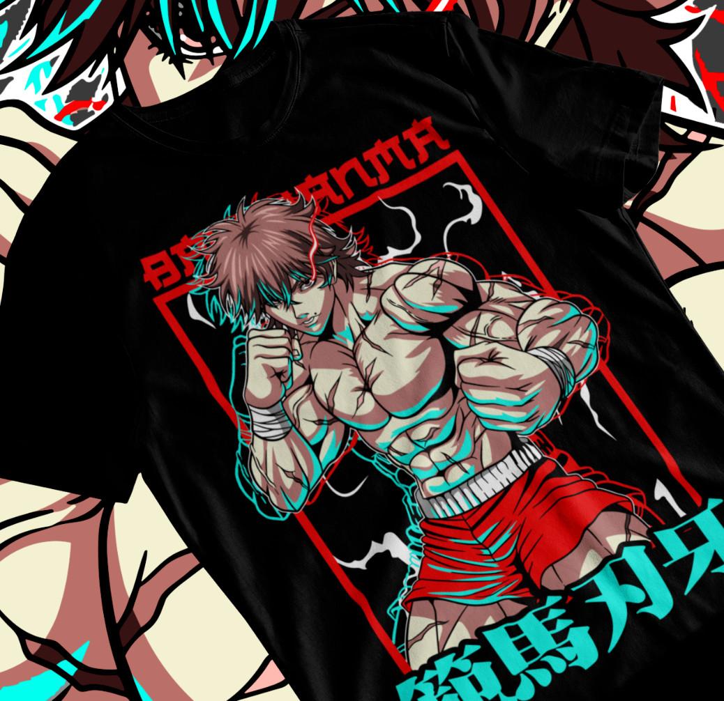 Baki T-shirt The Grappler Hanma Manga Yujiro Hanma Baki Anime Soft Tee All Sizes XXXL