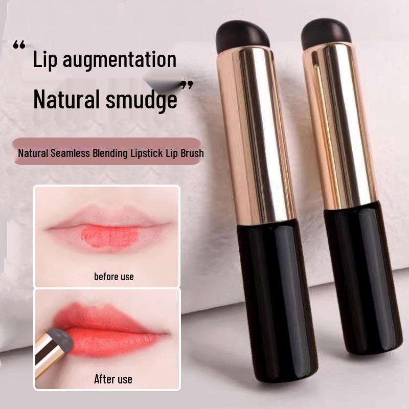 Pensulă rotundă de buze din silicon: Instrument de machiaj portabil, care nu se estompează, nu lasă urme, mini pentru vârful degetului, pentru estomparea rujului și a corectorului
