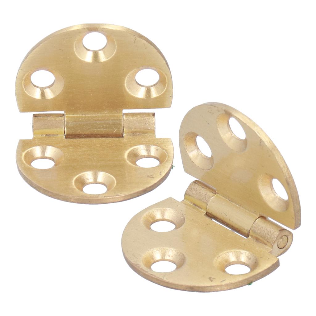 2Set 180 Degree Copper Hinge with Screw Mini Flap Hinge for Foldable Table 47x30mm