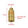 M8/M10 Universal Joint Shaking Head Short Rod Brass Universal Shaped Tube Rocker Arm Lamp Table Lamp Spotlight Accessories