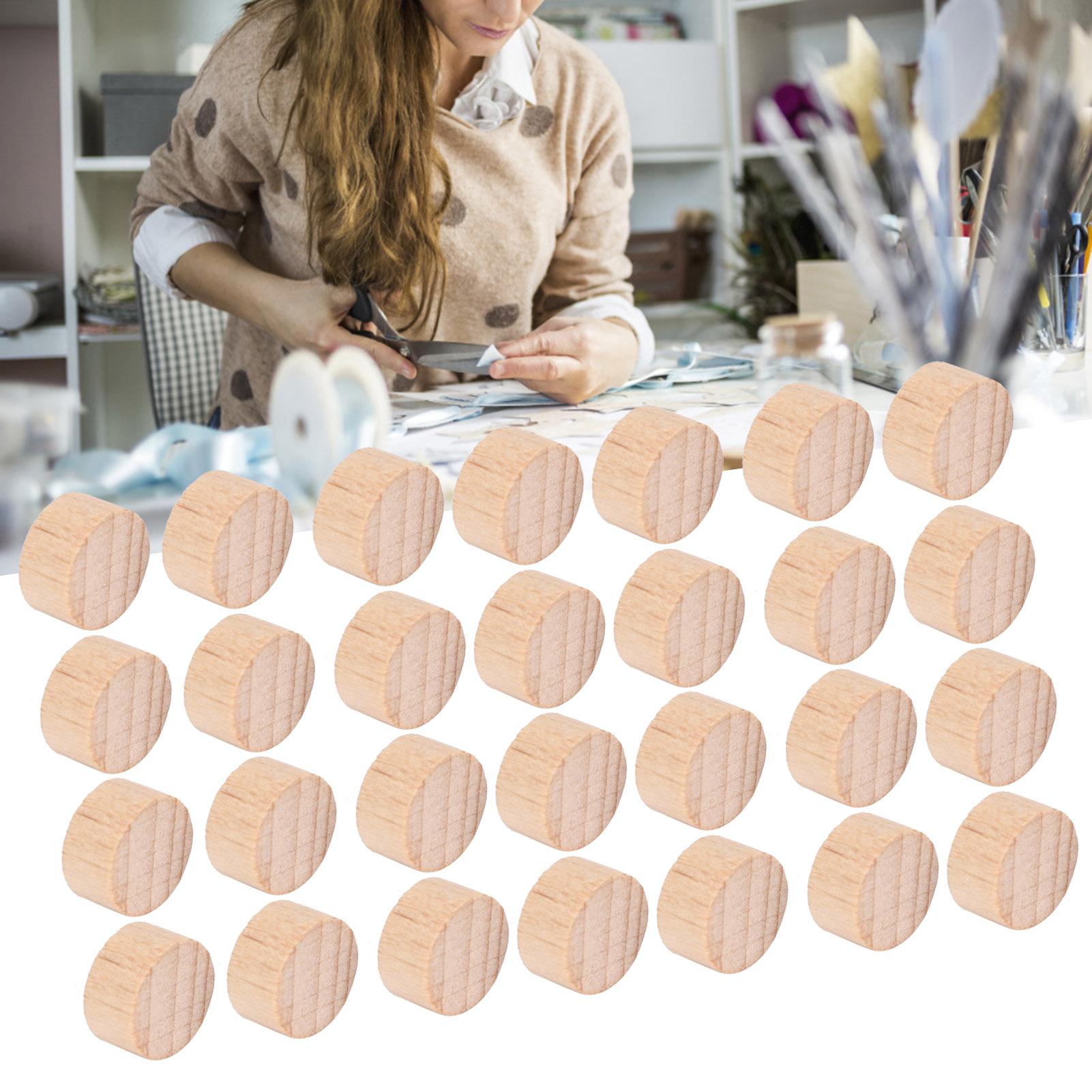 

Beech Unfinished Wood Crafts Round Wood Discs Chip Accessory 100pcs x 3 Bags