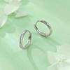 S925 Sterling Silver Mirror-Finish Hoop Earrings - Women's Luxe Style, Light and Niche Circular Ear Clips for Autumn/Winter.