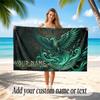 American Patriotic Theme Soft Beach Towel Personalized Custom Name Text Towel Portable for Beach Pool Travel