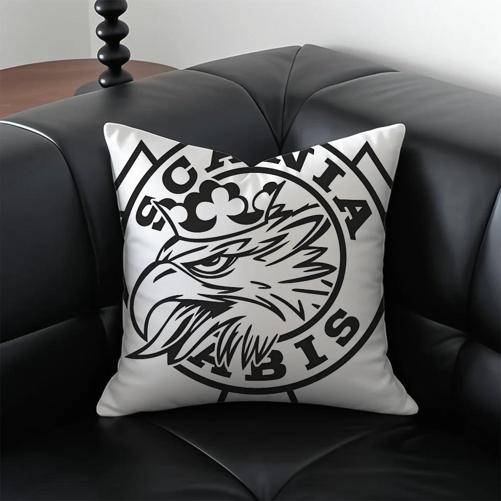 S-S-Scanias Pillow Case Anti-dustmite Pillowcase Invisible Zipper Silky Short Plush Sofa Cushion Cover