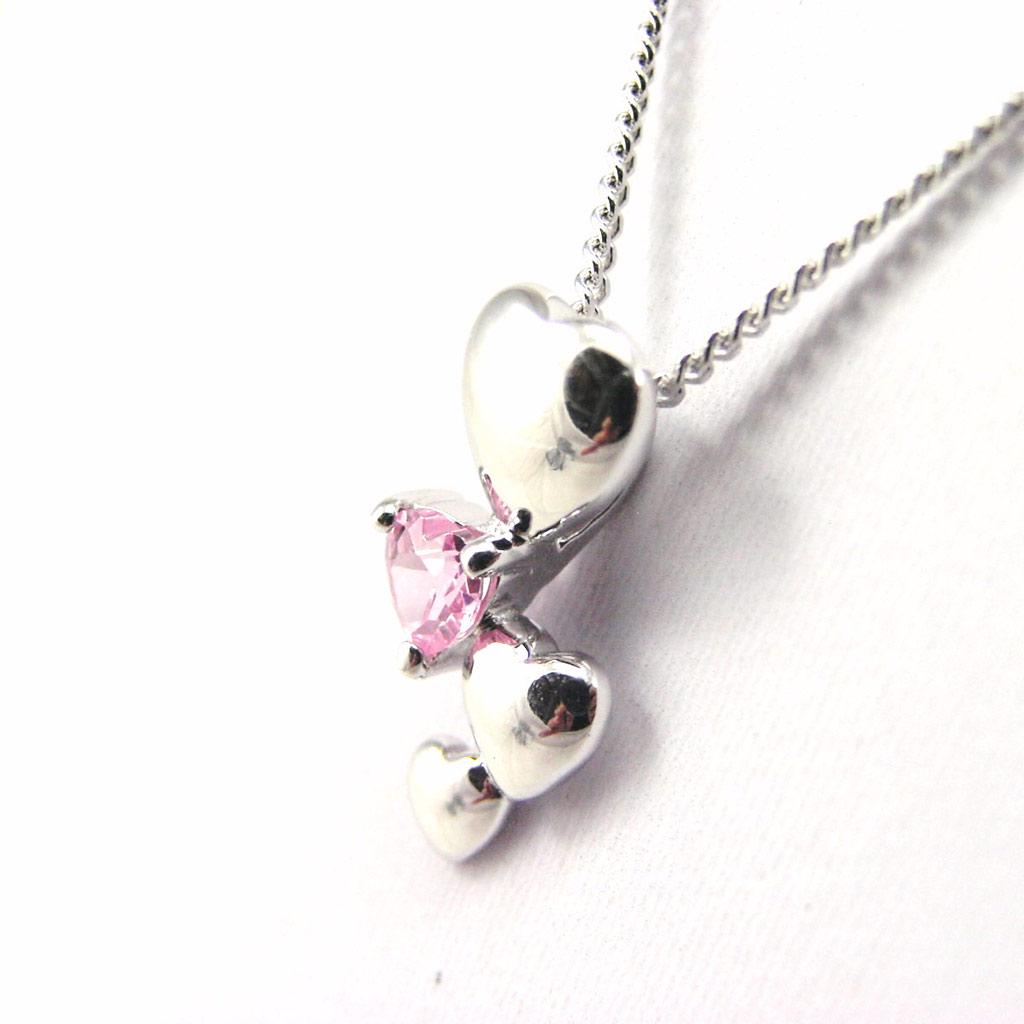 Altesse [F5916] - Collier Argent 'Hymne à l'Amour' Rose