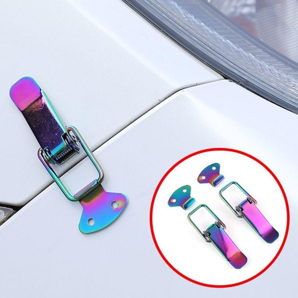 2 Pcs Latch Pins Car Bumper Pull Hooks Multi-color Universal Car Connecting Locks Metal Bumper Quick Release Hook Car