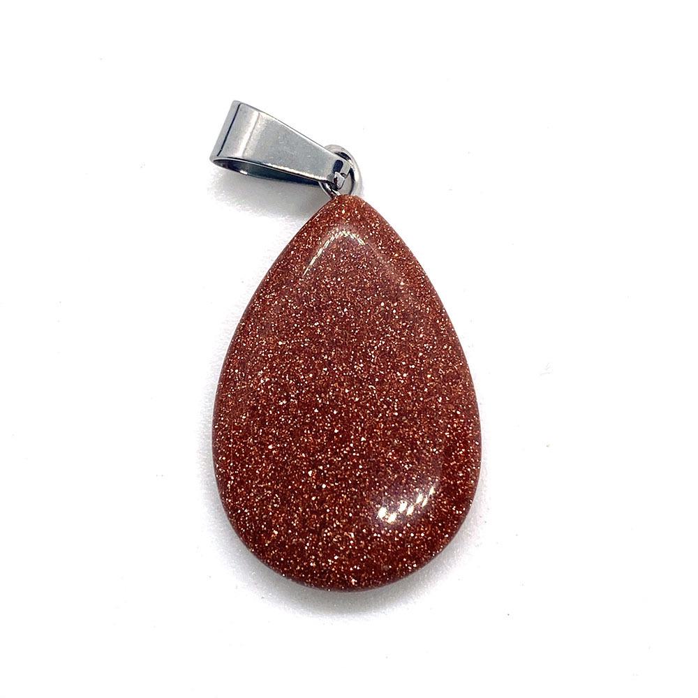 Opal Teardrop Pendant, 17x27mm Stone, Single Hole Melon Seed Buckle, DIY Necklace Jewelry Accessory