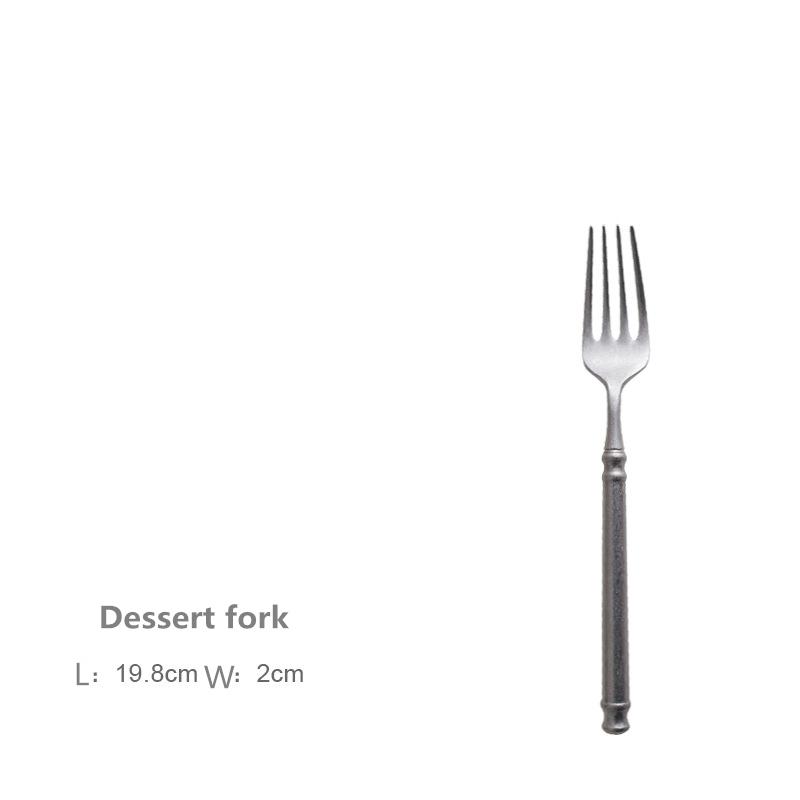 304 Edelstahl Ins Net Red Retro Messer und Gabel Besteckset, Westliches Essen Steakmesser und Löffel, Nordisches Besteckset