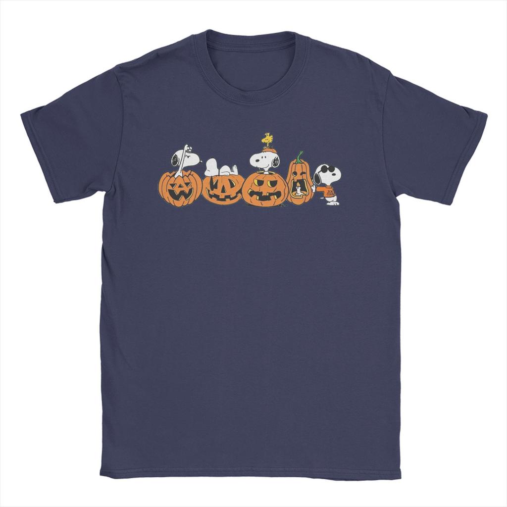 Miniso Vintage Y2k Women Print Snoopys Halloween Pumpkin T Shirt Tee Cotton Tshirts Clothes