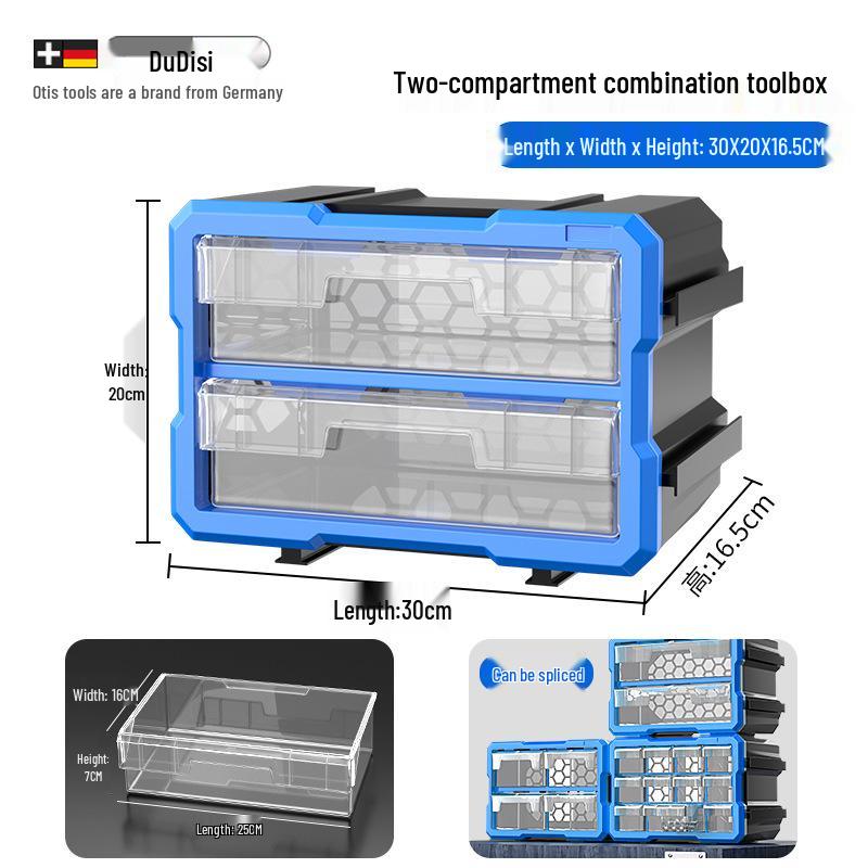 

Small Parts Divider Storage Box with Drawers for Tools and Electronics