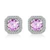 Hot-selling crystal zircon stud earrings slightly inlaid with white diamonds, fashionable and simple earrings for women