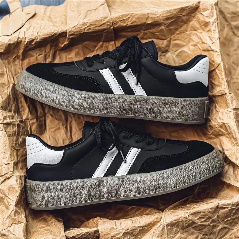 Herren trendige beliebte Freizeitschuhe vielseitiges weiches Leder für Herren Sneakers Mann Low-Top