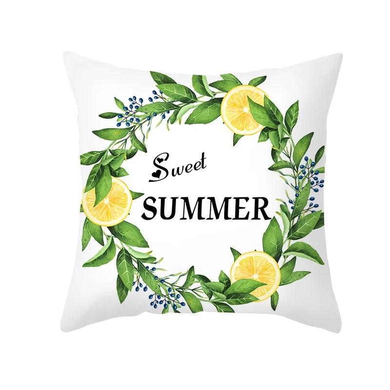 

Autumn Fall Leaves Plant Print Pattern Cushion Cover Home Living Room Sofa Decoration Square Polyester Pillow PillowCover45x45cm 30x30cm чорний