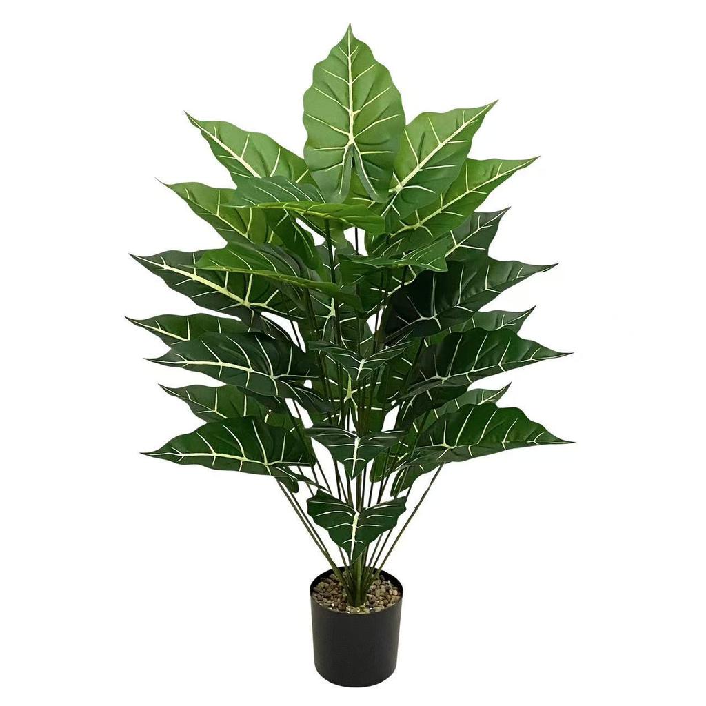Nordic Style Taro Leaf Green Plant for Home Decor and Garden Landscaping