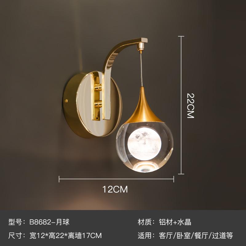 Crystal Wall Sconce Lamp Bedroom Wall Lamps Living Room Gold Wall Light Led Sconces Corridor Loft Bathroom