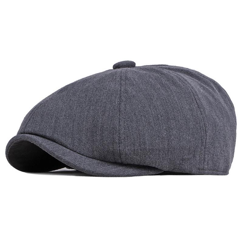 Unisex Vintage Cotton Duckbill Cap: Spring, Autumn & Winter Retro Solid Beret