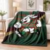 South Sydney Rabbitohs Printed Flannel Blanket Warm Comfort Bed Throw For Indoor Home Decoration