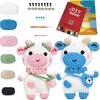 MENGSOOD Crochet Kit for Beginners,Baby Calf Beginner Crochet Kit Pattern Crochet Animal Kit Knitting Kit for Adults Kids with Step-by-Step Video