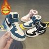Kids' Winter 2025 High-Top Fleece-Lined Sports Shoes for Boys & Girls