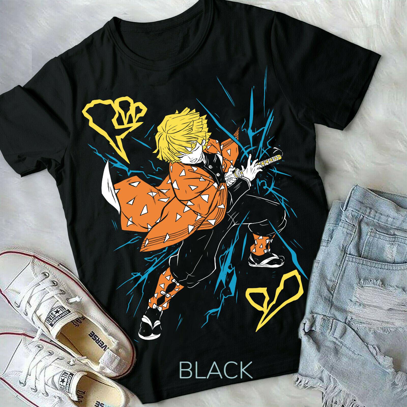 

Agatsuma Zenitsu T Shirt Mens Womens Tees Top Demon Slayer Kimetsu No Yaiba Anime T Shirt Mens Womens Tees Top Size S_5XL 3XL