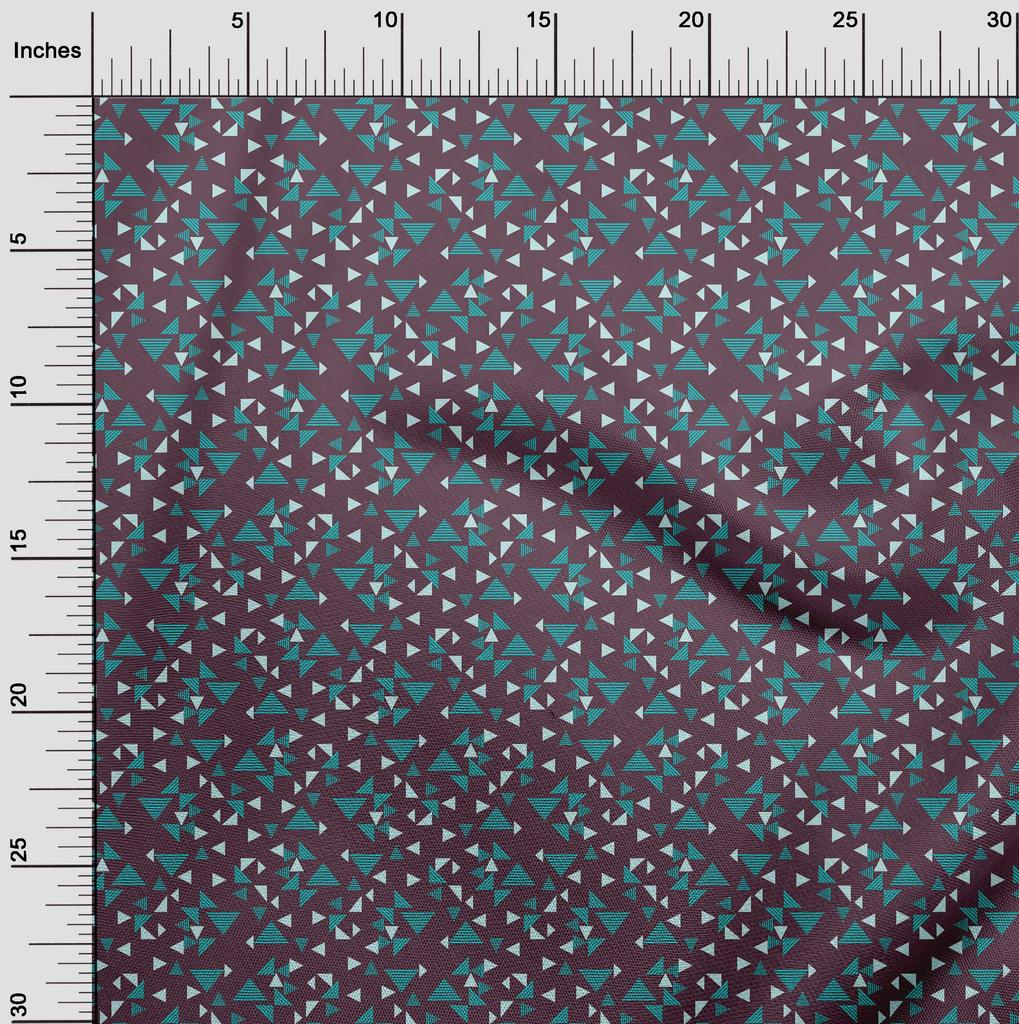 oneOone Cotton Flex Fabric Triangle Geometric Print Fabric By Yard 40 Inch