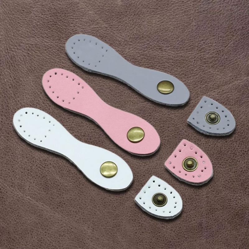 10 Pcs Sew On Leather Snap Buckles Practical Snap Button Closure Leather Purse Closure Fasteners with Sewing Holes