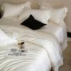 Premium Ultra-Fine Tencel 4-Piece Bedding Set: Solid Color Ice Silk Duvet Cover for Summer