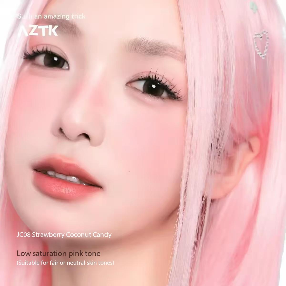 AZTK Жидкие румяна Jello Color Powder Увлажняющие Хайлайтер Красота Расширяется Сжимается Щека Матовый Макияж Лица JC08