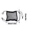 Motorcycle Luggage Net Hook Hold Bag Helmet Mesh Fuel Tank Storage Net High-Elastic Double Layer Bungee Net With 4 Strong Hooks