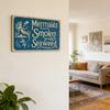 Rustic Metal Doorbell Mermaids Smoke Seaweed Wall Sign Vintage Decorative Funny Garden Decoration Retro Nautical Art for Bedroom Living Room