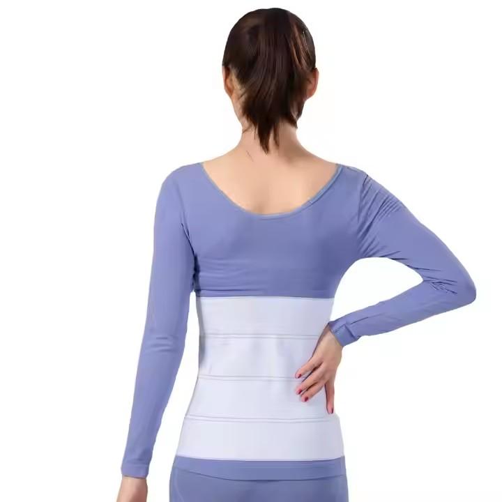 Factory  Breathable 4-Panel  Lower Waist Support Belt Abdominal Binder for Men Women Abdominal Binder Protector S белый
