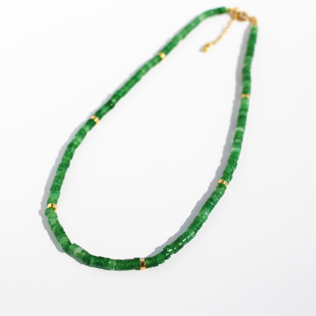 Vacuum Electroplating Greek Niche Lapis Lazuli Tiger'S Eye Stone Natural Color Stone Beaded Necklace Vacation Style Woman 843