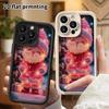 Phone Case: 2D Flat Design Suitable for iPhone 18 17 16 15 14 13 Pro Protective Case, Pink Santa Claus, Perfect Christmas and Halloween Festive Gift