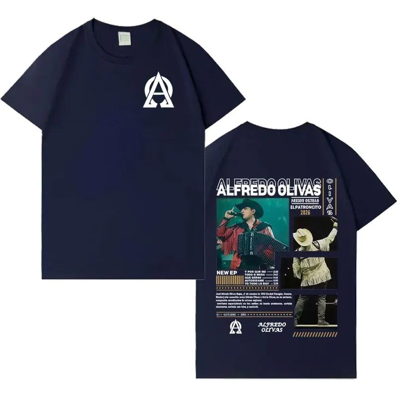 Alfredo Olivas 2026 New Album Tide Graphic Tee Unisex Harajuku Y2K Casual Bestselling Crewneck 100 Cotton Short Sleeve