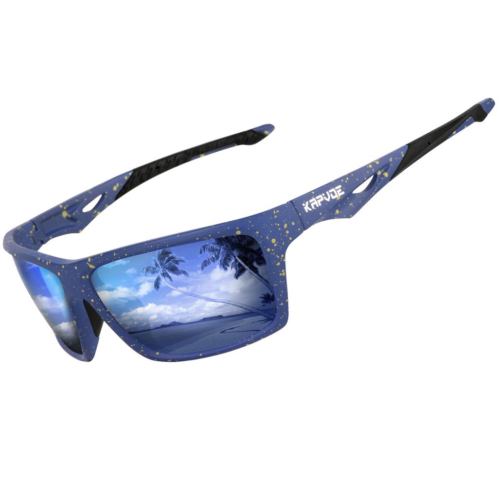 Lunettes de soleil polarisées Kapvoe Mode Sports d'extérieur Lunettes UV400 Lunettes de camping pêche Lunettes de randonnée course à pied pour hommes Cycl