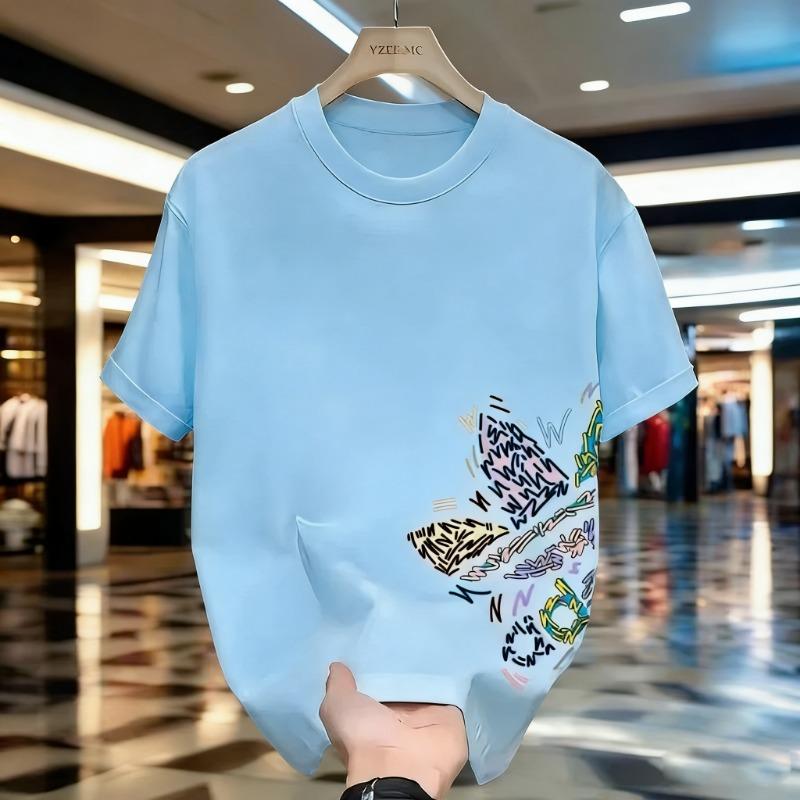 2026 Fashionable Bestseller - Loose-Fitting Round-Neck Summer Cotton T-Shirt for Men and Women, Stylish and Breathable Top