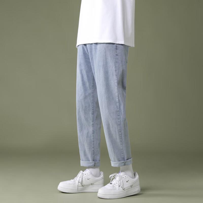 Dingfengbaoluo Men's Loose Straight Leg Jeans